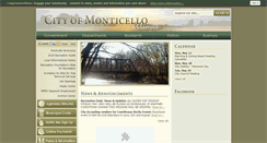Desktop Screenshot of cityofmonticello.net
