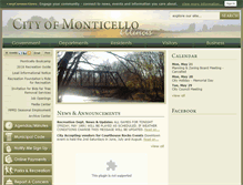 Tablet Screenshot of cityofmonticello.net